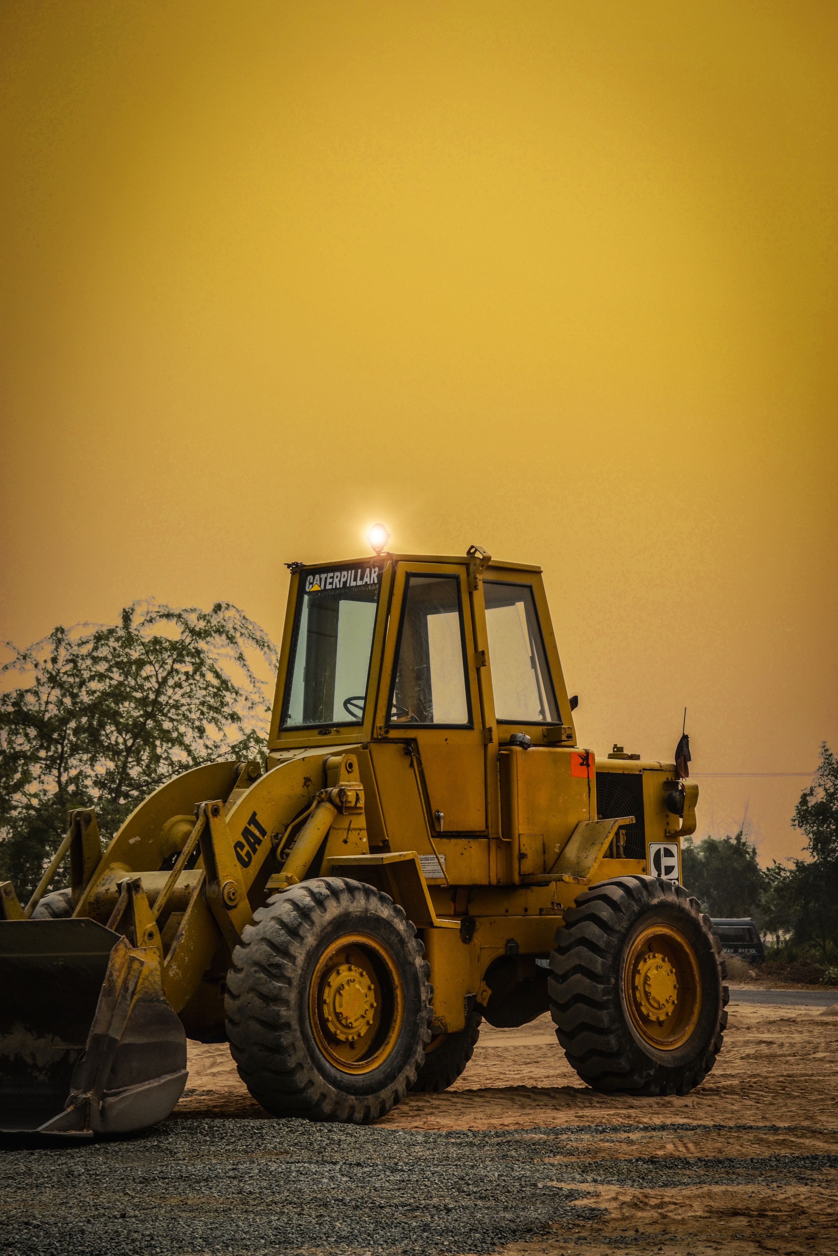 Compactor working a prepared surface